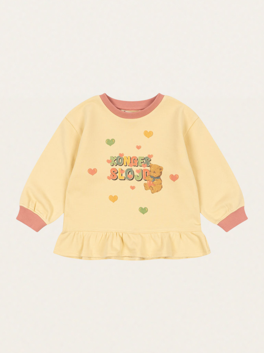 Bawełniana bluza z falbanką Spotty Banana crepe