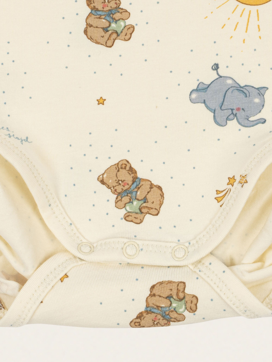 Bawełniane body kopertowe Newborn Basic