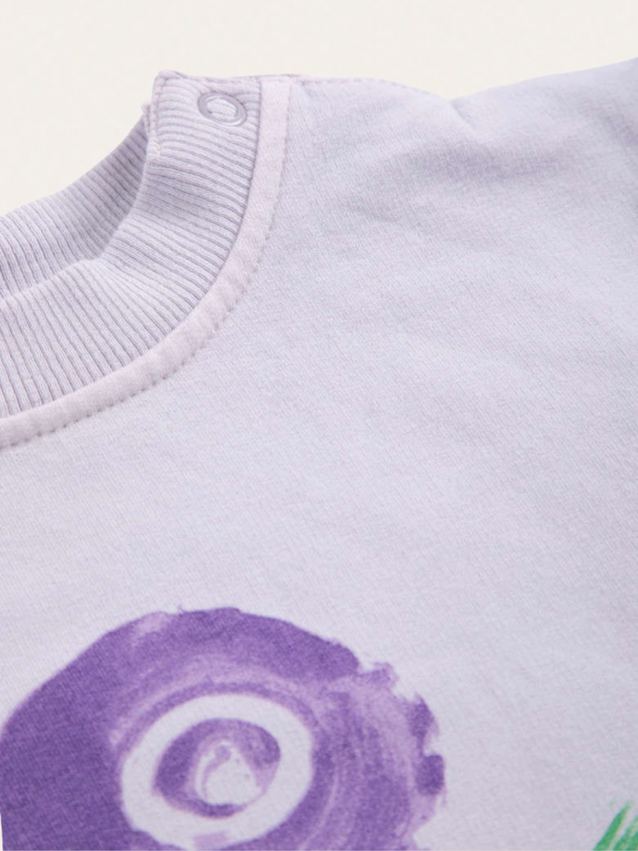 Bawełniane body o kroju bluzy Stamp Bloom