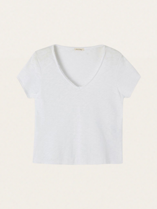 Damski t-shirt bawełniany z dekoltem V Sonoma