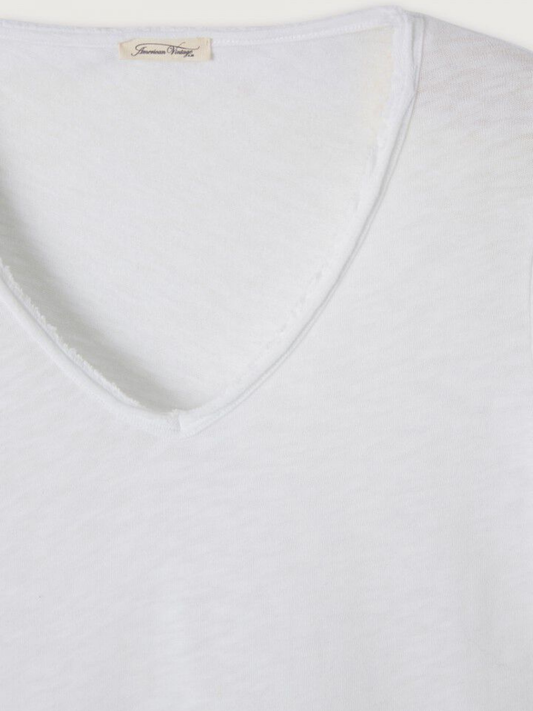 Damski t-shirt bawełniany z dekoltem V Sonoma