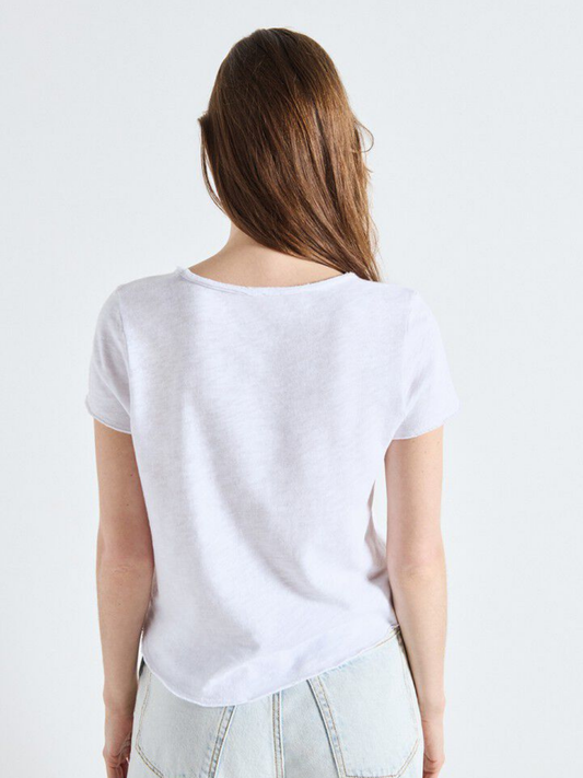 Damski t-shirt bawełniany z dekoltem V Sonoma
