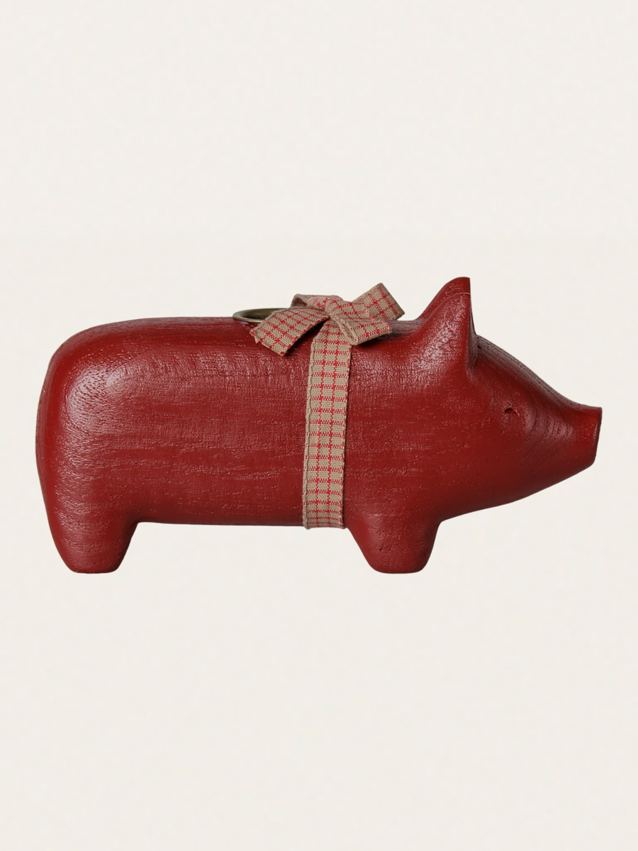 Świecznik bożonarodzeniowy - Pig candle holder Medium