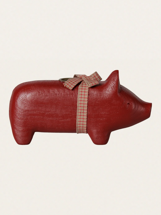 Świecznik bożonarodzeniowy - Pig candle holder Medium