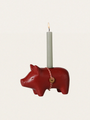 Świecznik bożonarodzeniowy - Pig candle holder Small
