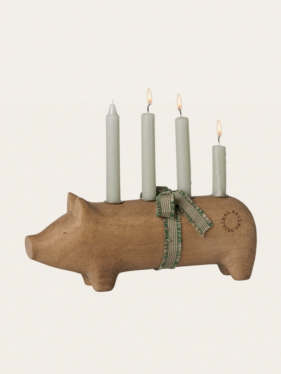 Świecznik bożonarodzeniowy - Pig Advent medium