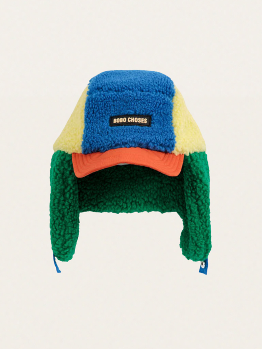 Ocieplana czapka pilotka Bobo Choses color block Multicolor