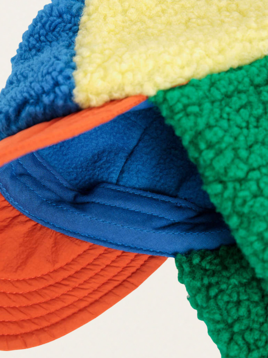 Ocieplana czapka pilotka Bobo Choses color block Multicolor