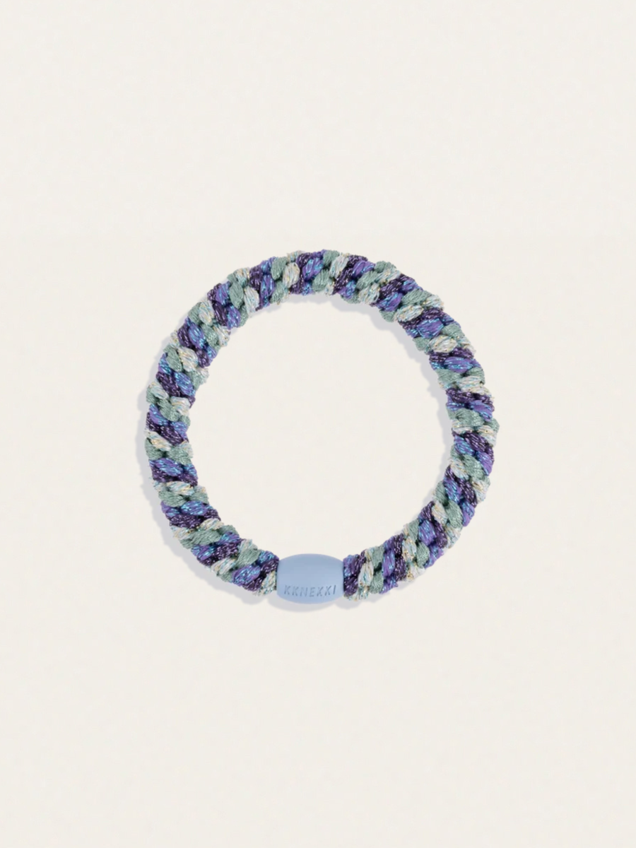 Gumka do włosów KKNEKKI - Mix Purple Faded Green Glitter