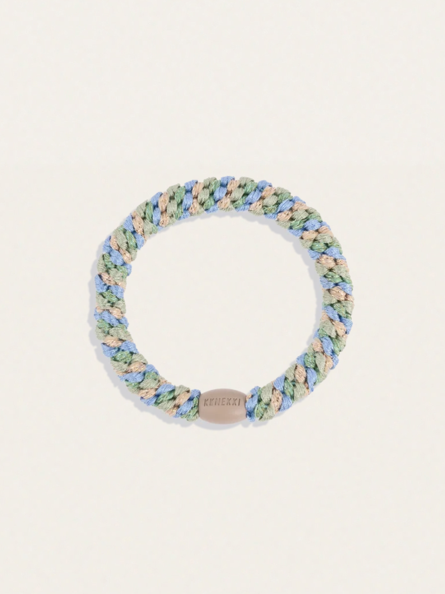 Gumka do włosów KKNEKKI - Mix Pistacio Sky Blue Glitter