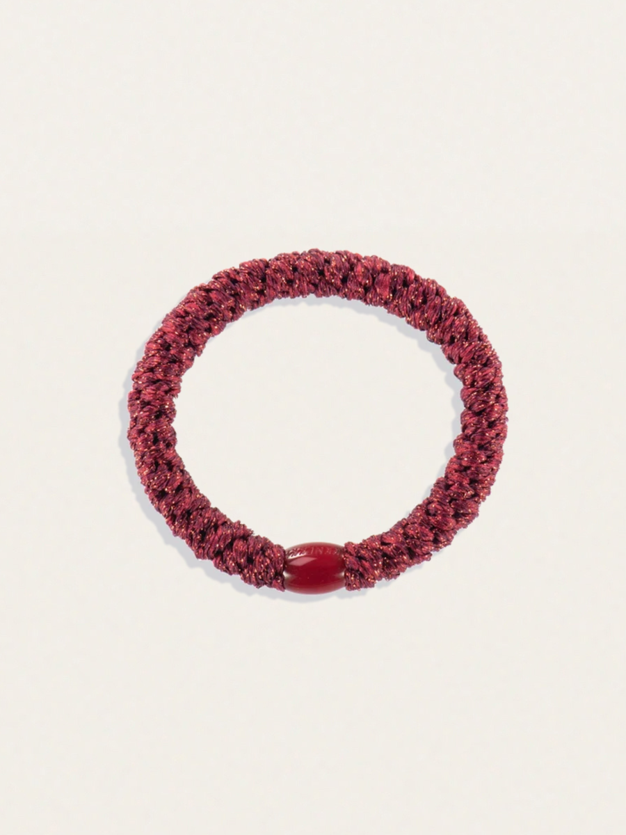 Gumka do włosów KKNEKKI - Light Bordeaux Glitter