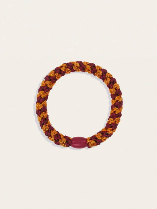 Gumka do włosów KKNEKKI - Bordeaux Orange Glitter Stripe