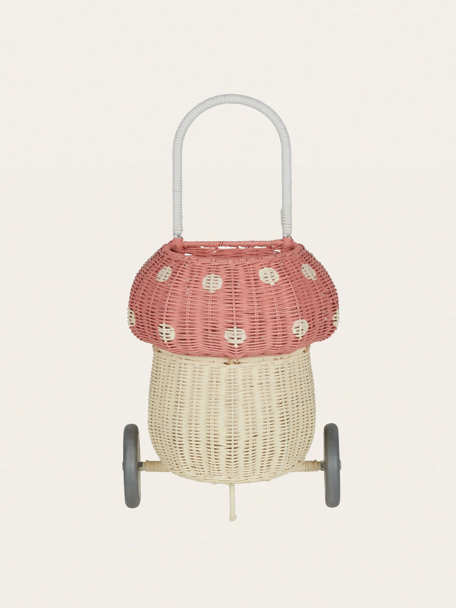 Kosz na kółkach Rattan Mushroom Luggy