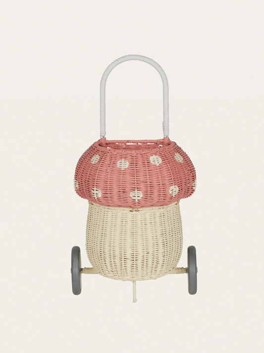 Kosz na kółkach Rattan Mushroom Luggy
