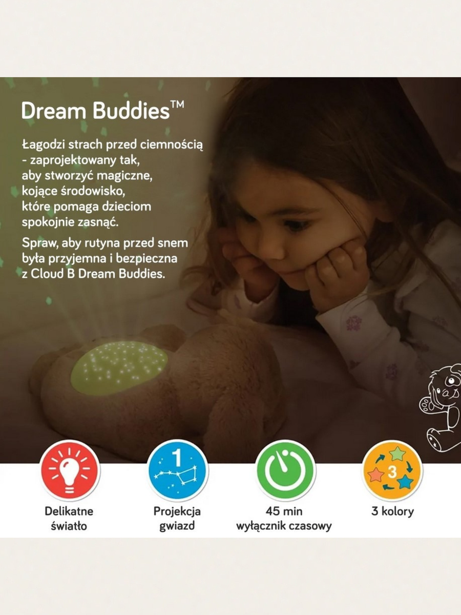 Pluszowy projektor dla dzieci - Królik Benny Dream Buddies™