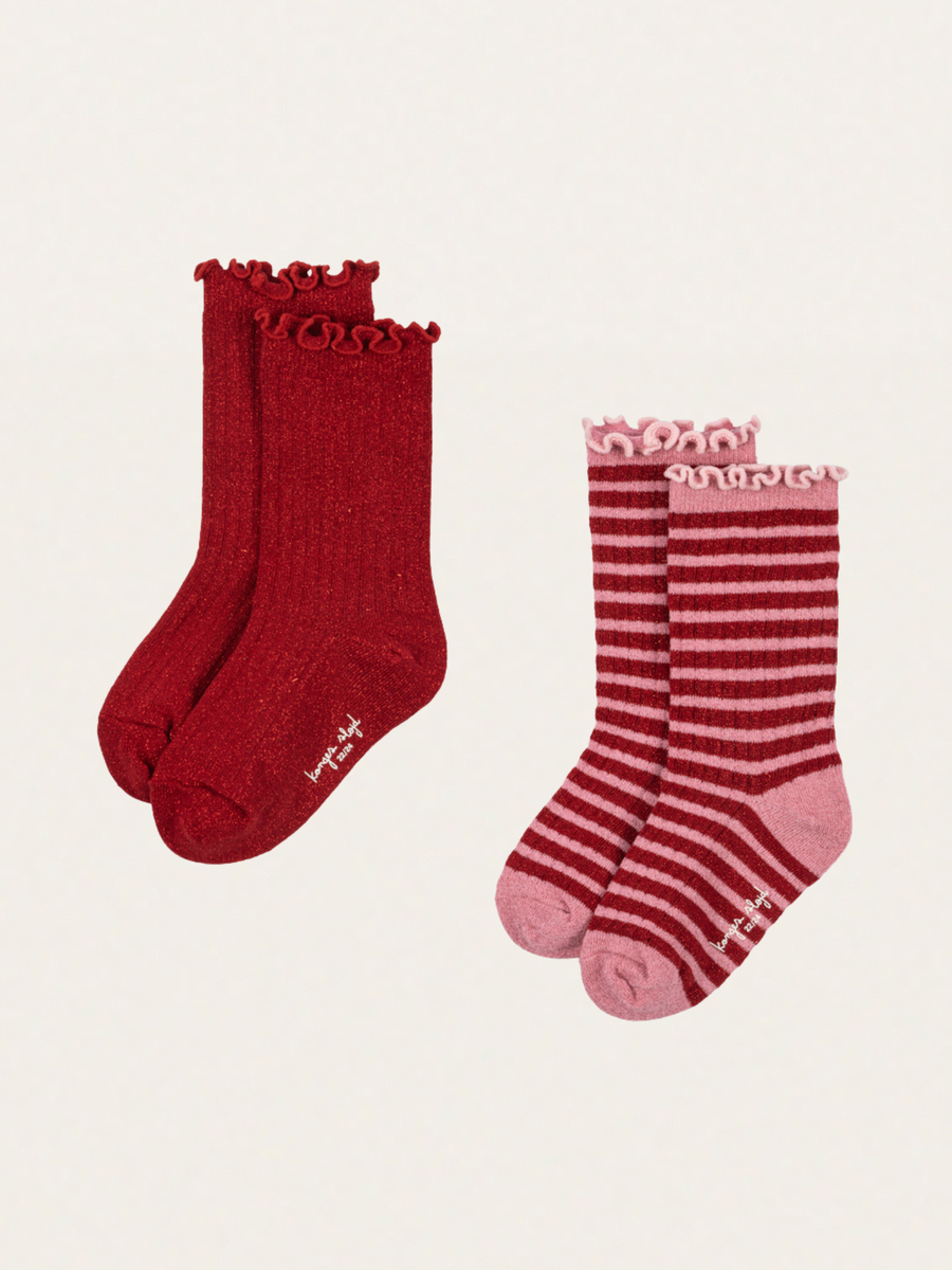 Skarpetki z bawełną Glitter Socks 2-pak
