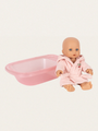 Lalka bobas w zestawie z wanienką - Isola doll bath set