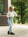 Bawełniane legginsy na szelkach w stylu retro