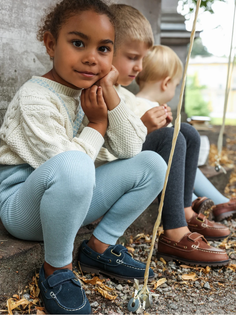 Bawełniane legginsy na szelkach w stylu retro