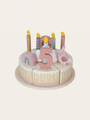 Drewniany tort urodzinowy Pink