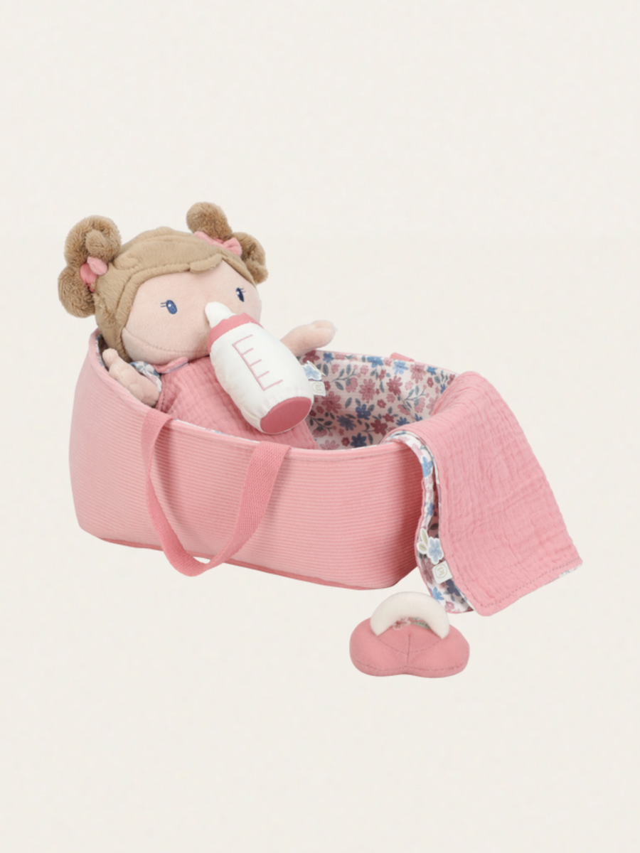 Miękka lalka Baby Rosa w nosidełku z akcesoriami