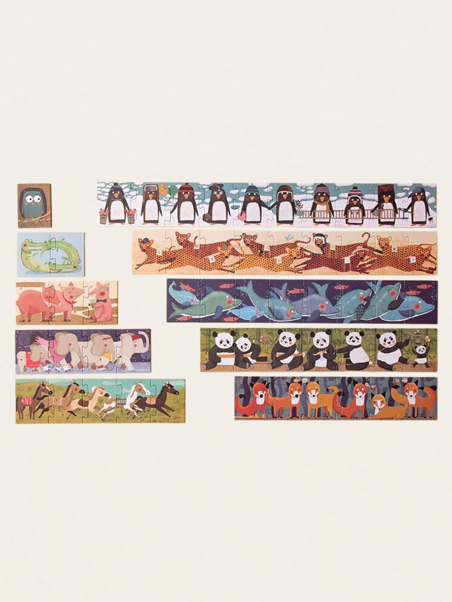 Puzzle do nauki liczenia - pingwinki