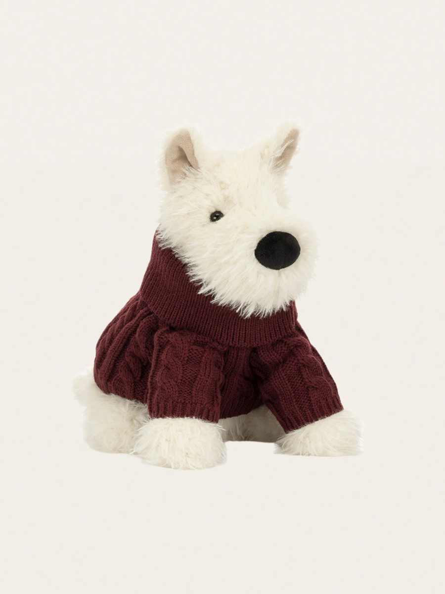 Piesek terrier w swetrze 25 cm