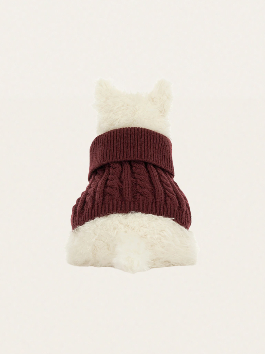Piesek terrier w swetrze 25 cm