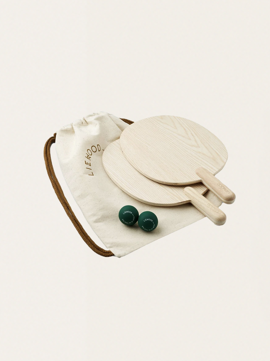 Wooden paddles John garden tennis set Garden green