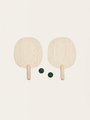 Wooden paddles John garden tennis set Garden green