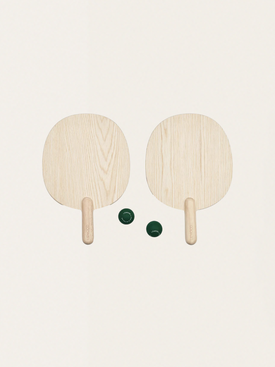 Wooden paddles John garden tennis set Garden green