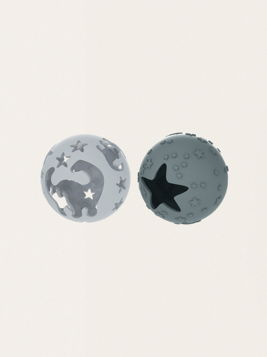 Set of two Dino rubber balls