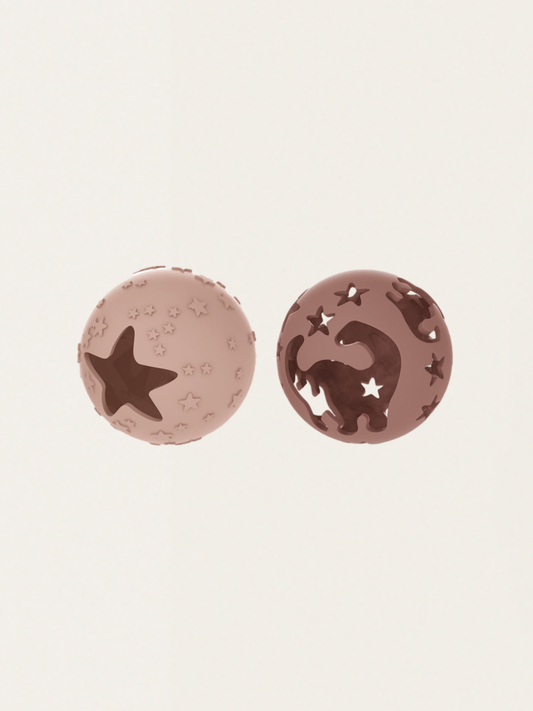 Set of two Dino rubber balls