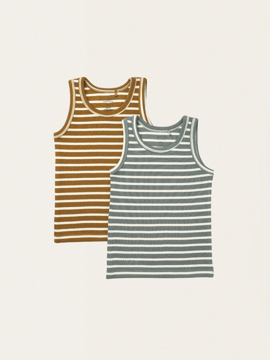 Zestaw dwóch bawełnianych podkoszulek Stripe