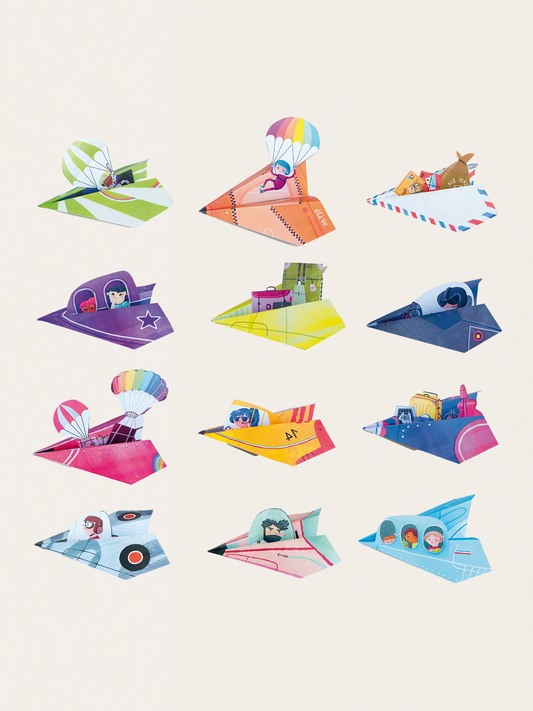 Einfaches Origami-Kreativset – Flugzeuge