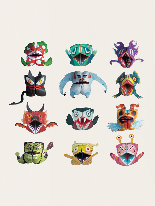 Einfaches Origami-Kreativset – Drachen und Monster
