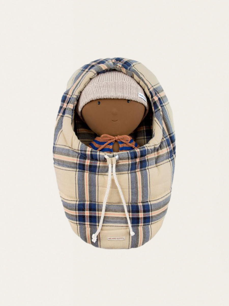 Gommu Baby Light Check Doll Sleeping Bag