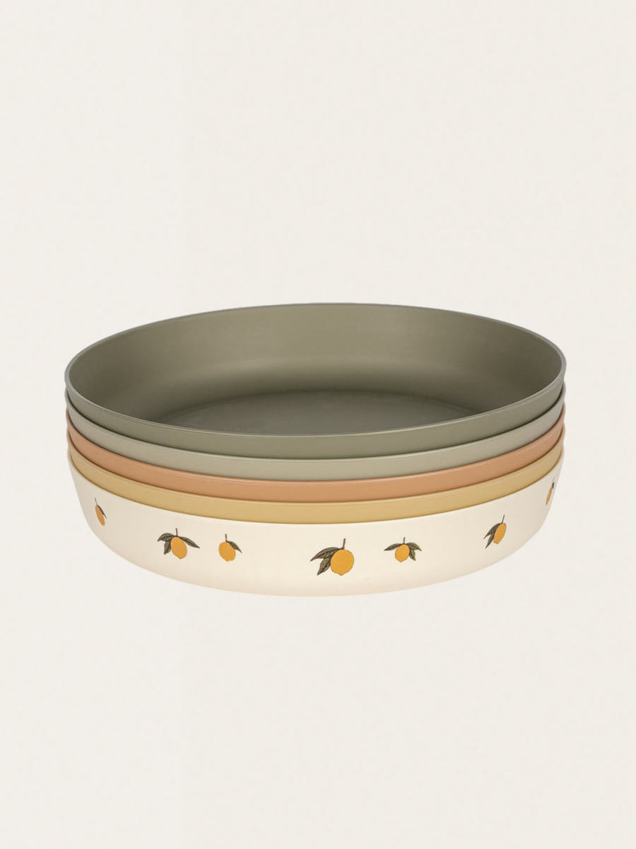 Set of eco-plastic plates, 5 pcs.