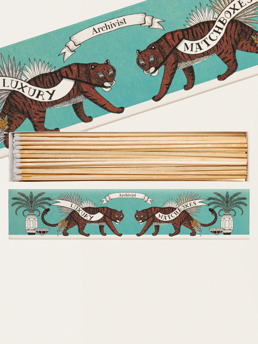 Lange Streichhölzer in einer eleganten Vintage-Box – Long Tiger