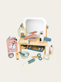 Wooden dressing table - hairdressing salon with accessories