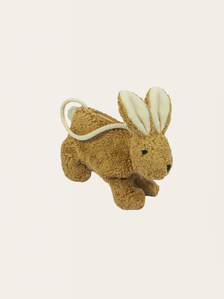 Plush rabbit bag beige 