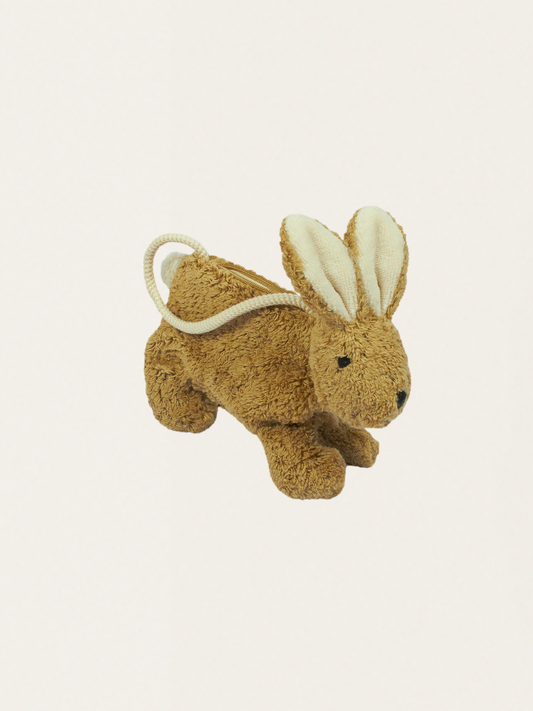 Plüschhasentasche beige 
