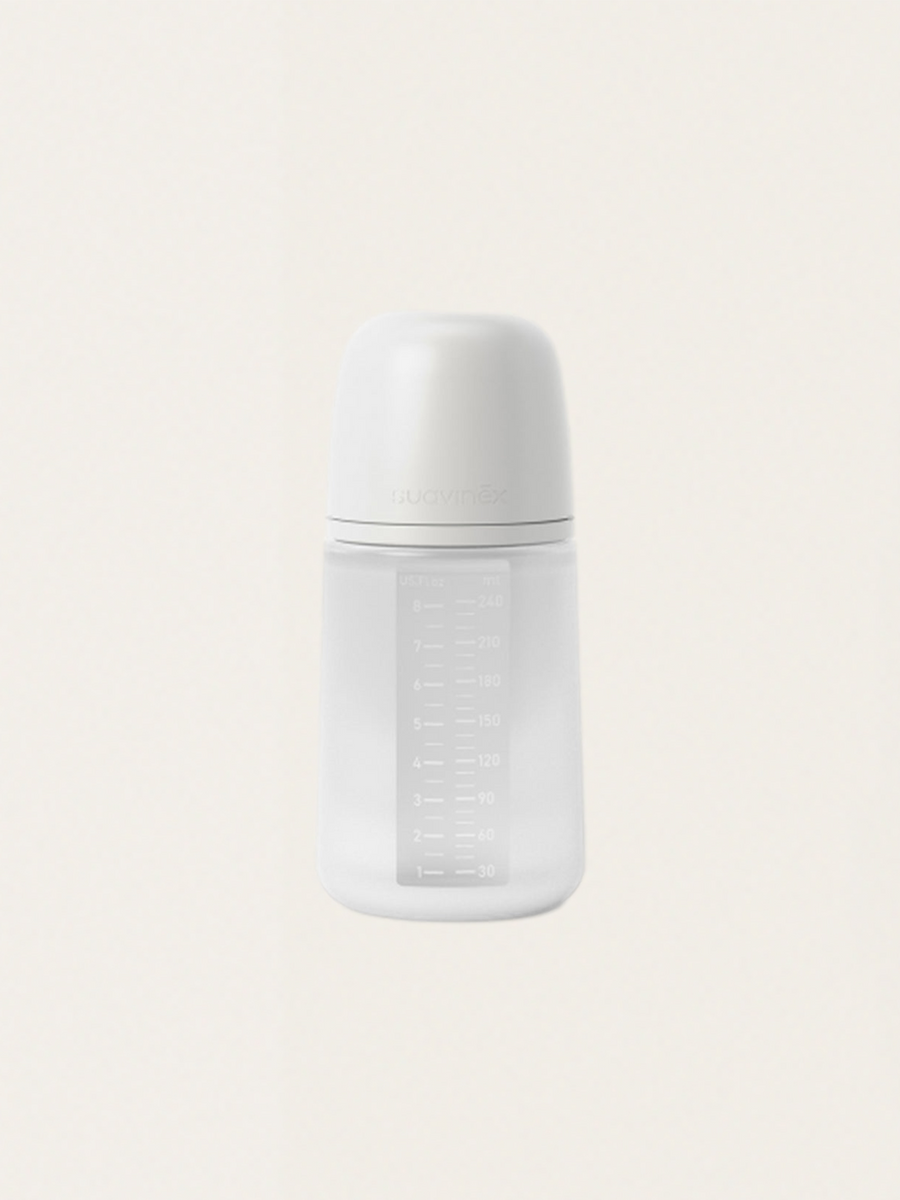 SX PRO Silikonflasche, mittlerer Durchfluss, 240 ml, transparent