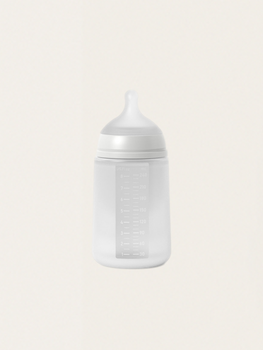SX PRO Silikonflasche, mittlerer Durchfluss, 240 ml, transparent